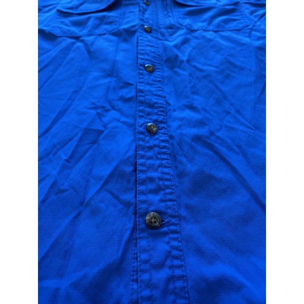 Field & Stream Shirt Mens L Blue Short Sleeve Button Down Cotton Poly Mesh - Picture 2 of 12